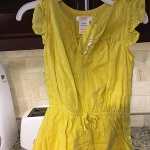 2t yellow polka dot dress